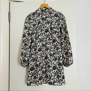 Zara Green Paisley/floral short dress in size XS